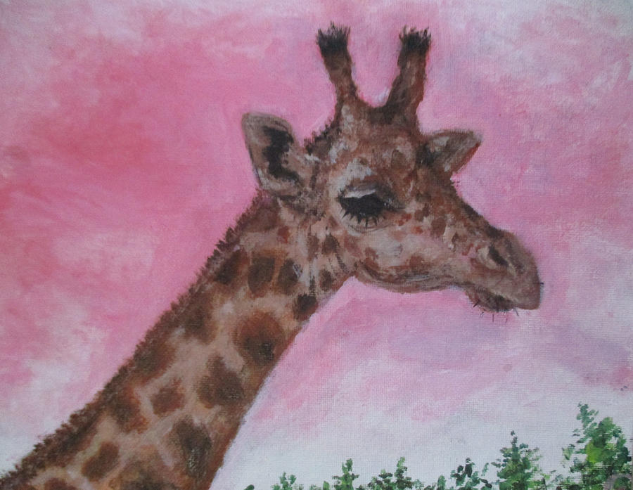 Mr. Giraffe  Painting by Jen Shearer