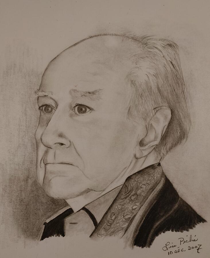 Politician Drawing - Mr Hebert by Lise PICHE