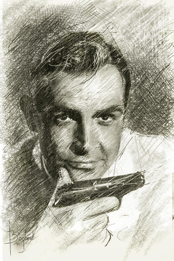 Mr James Bond 007 Digital Art by Boghrat Sadeghan
