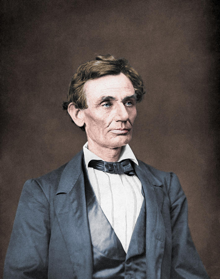 Mr. Lincoln - Colorized Photograph by War Is Hell Store
