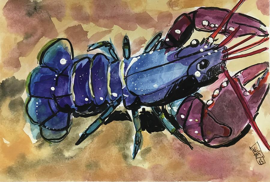 Mr. Lobster Painting by Eileen Backman