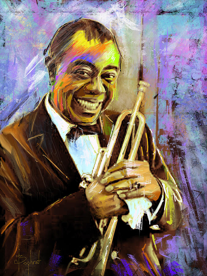 Mr. Louis Armstrong Digital Art by Boghrat Sadeghan - Fine Art America