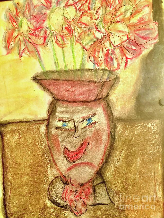 Mr Ming Vase Pastel by Bencasso Barnesquiat