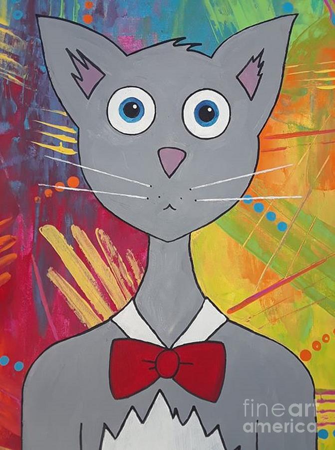 Mr. Mittens Painting by April Reilly