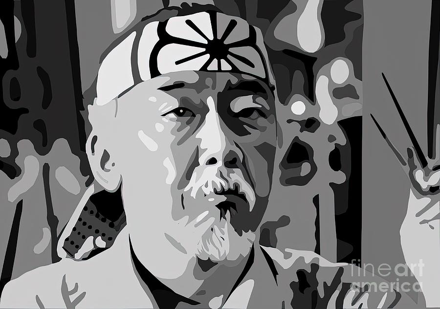 Mr Miyagi Noriyuki Pat Morita The Karate Kid Painting by Chapman ...