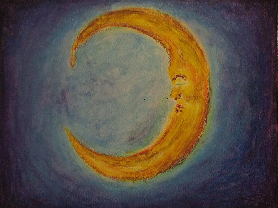 Mr. Moon Pastel by Jen Shearer