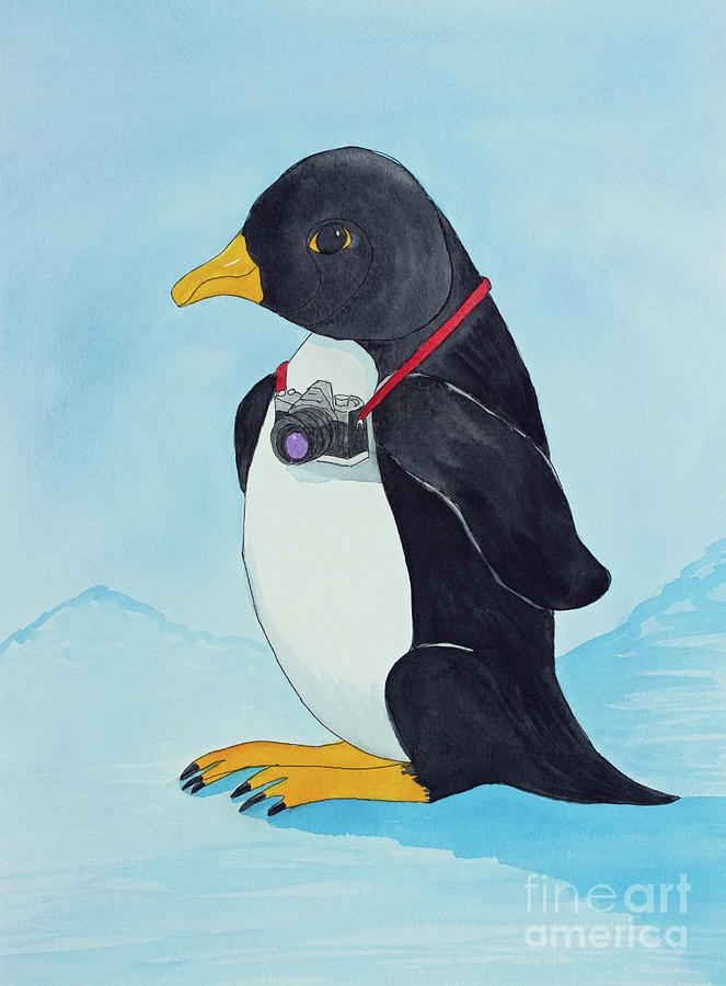 Mr. Penguin on Vacation Painting by Norma Appleton