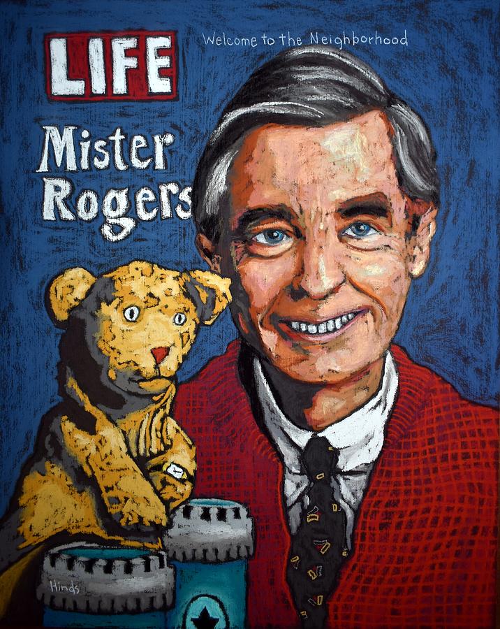 Pittsburgh Painting - Mr Rogers and Daniel by David Hinds
