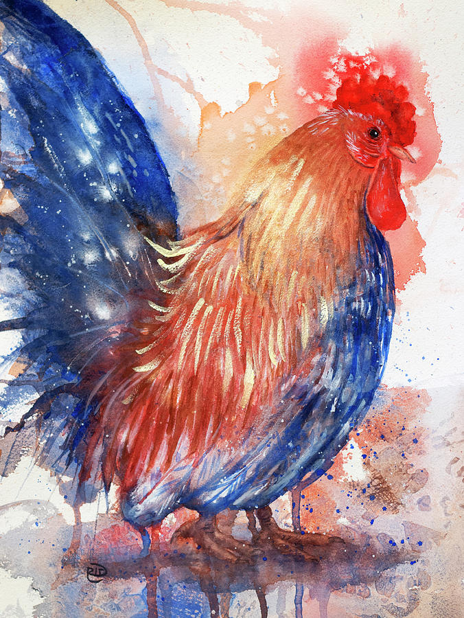 Mr. Rooster no.2 Painting by Rebecca Davis