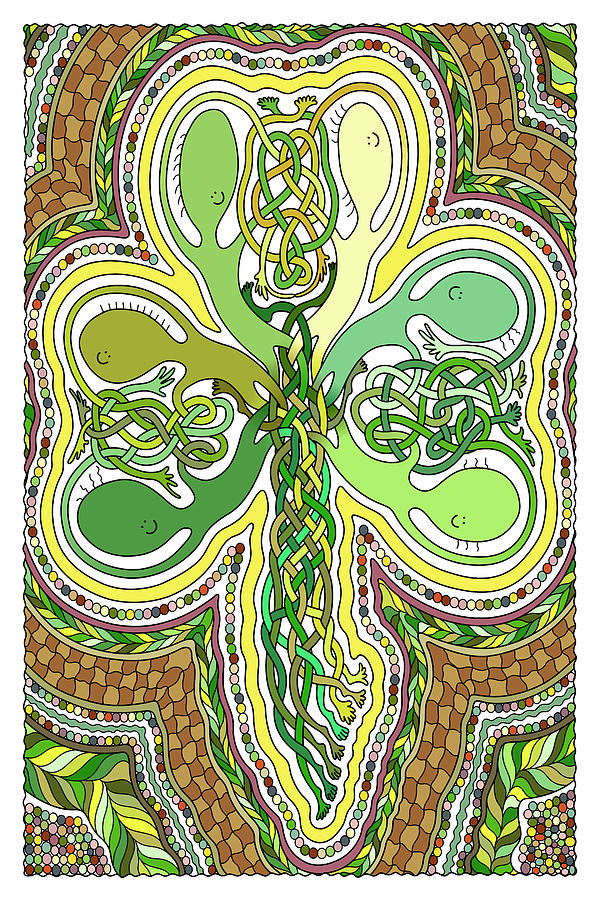 Celtic Knot Digital Art - Mr Squiggly Celtic Knot by Becky Titus Celtic Knot Digital Art - Mr Squiggly Celtic Knot by Becky Titus