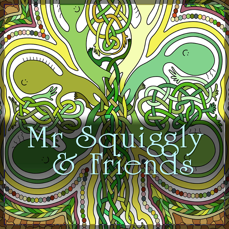 Mr Squiggly And Friends Digital Art by Becky Titus