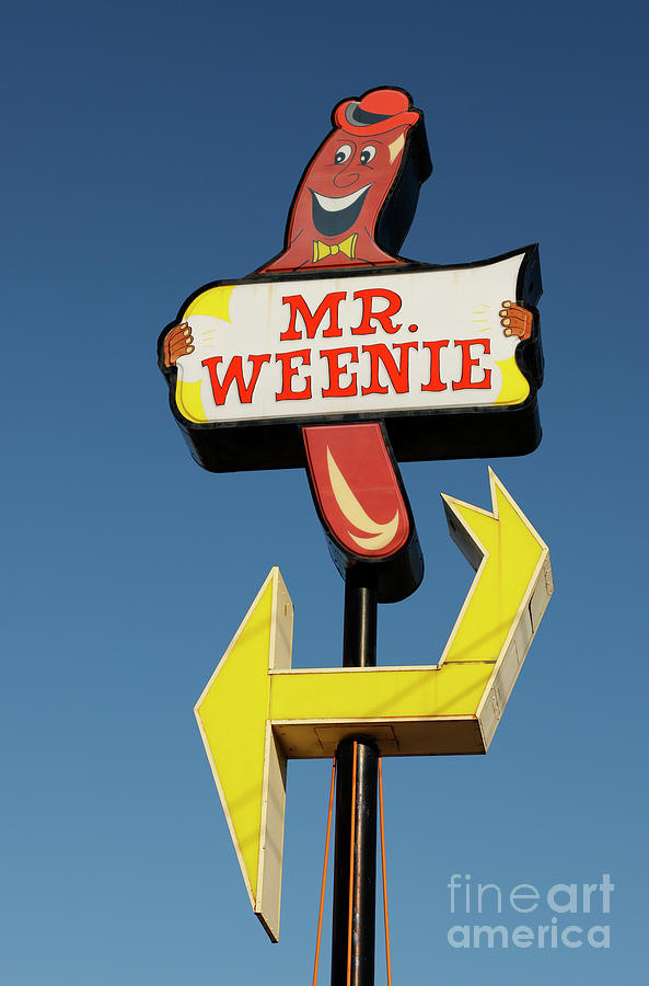 Mr Weenie Sign Indiana Photograph by Steve Gass