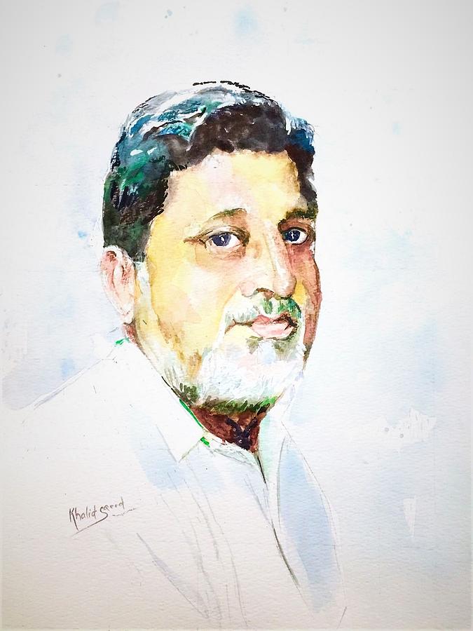 Mr Zahid Painting by Khalid Saeed