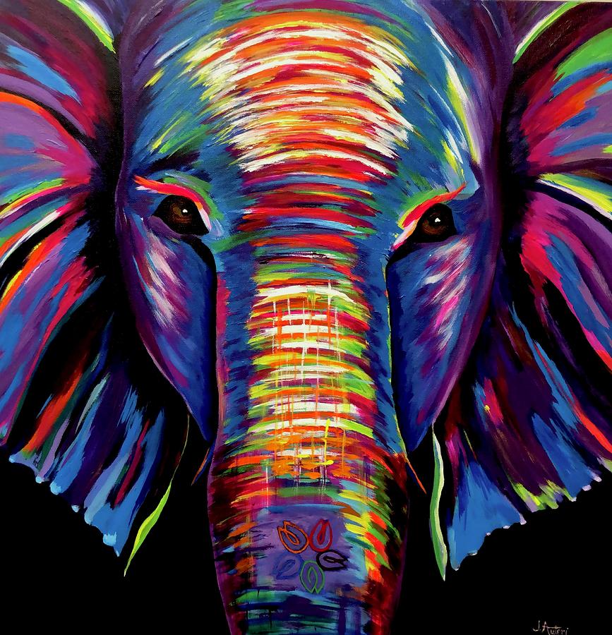 Elephant Painting - BYMRKH Elephant by Joyce Auteri