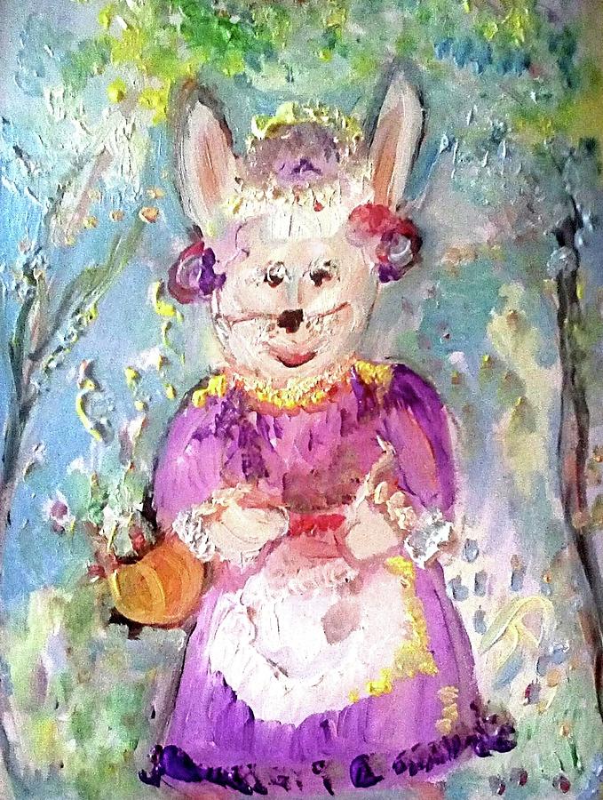 Mrs Bunny Painting by Judith Desrosiers