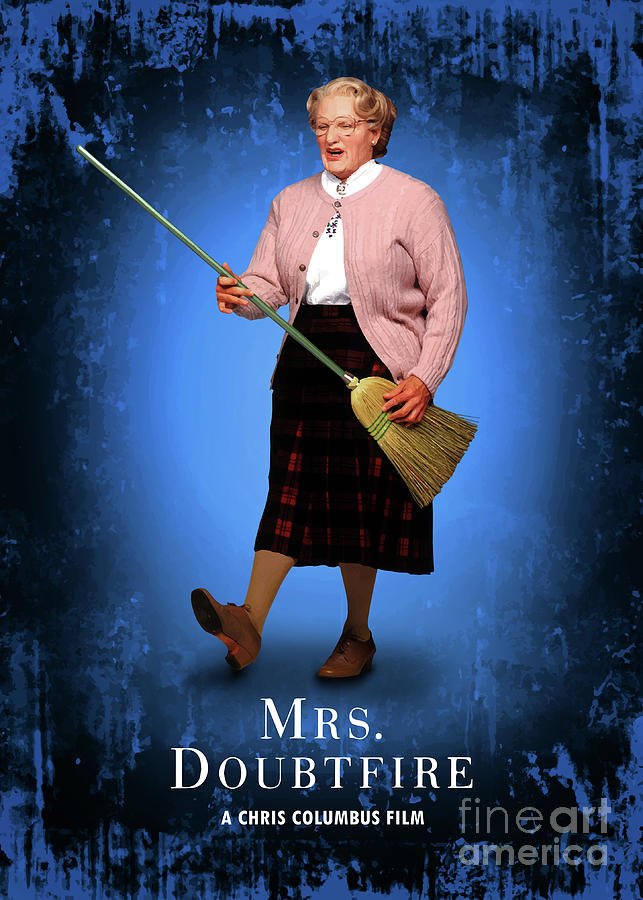 Robin Williams Digital Art - Mrs. Doubtfire by Bo Kev