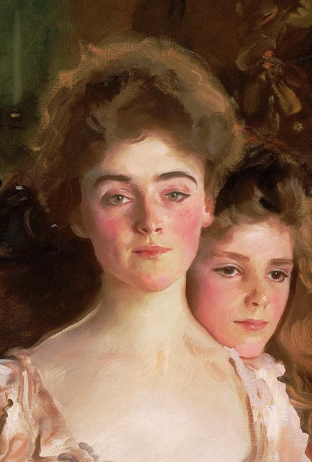 Mrs Fiske Warren And Rachel Warren Painting By John Singer Sargent 