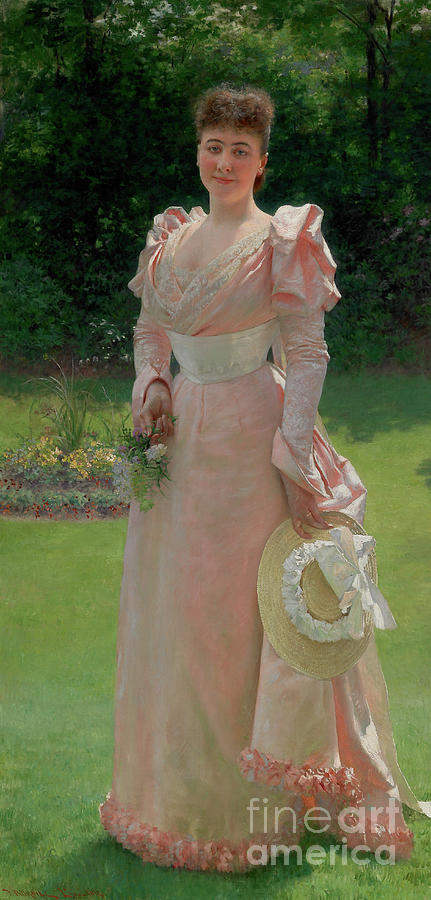 Mrs Richard Le Doux, 1892 Painting by Vlaho Bukavoc