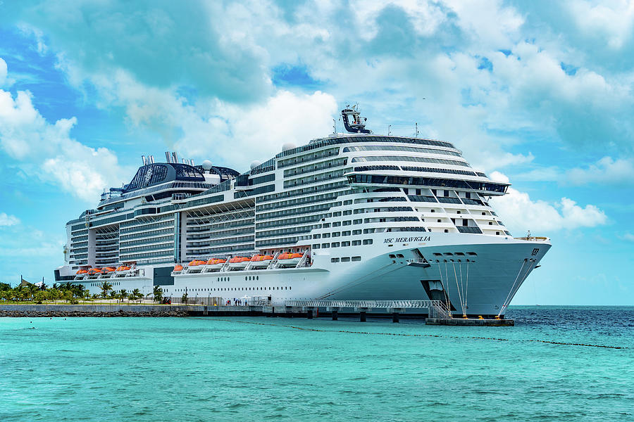 MSC Meraviglia Docked at Ocean Cay Private Island Photograph by Anthony ...