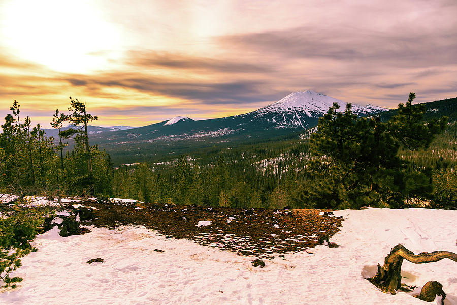 Mt Bachelor in winter, Bend, Oregon Photograph by Aashish Vaidya