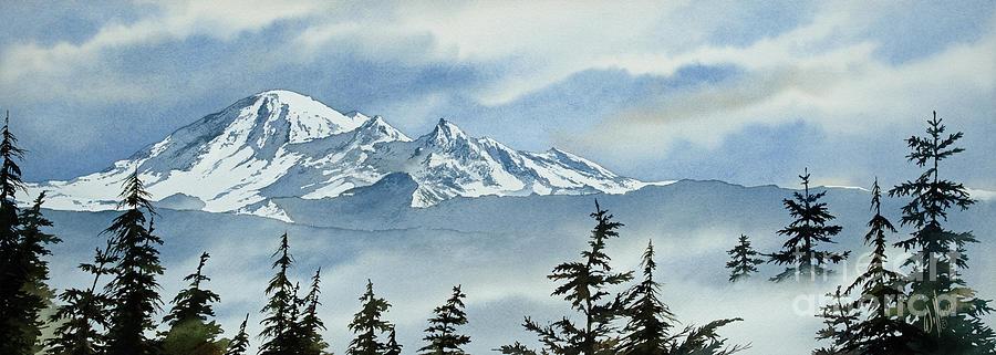 Pacific Northwest Landscape Painting - Mt. Baker Mist by James Williamson