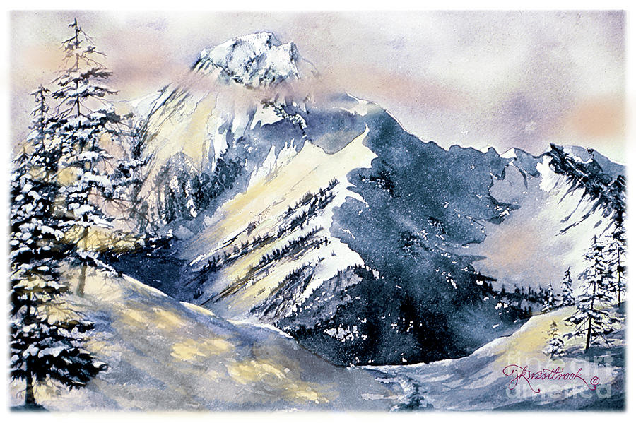 Mt. Daly Alpenglow Painting by Jill Westbrook