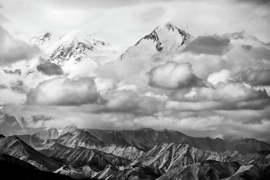 Mt Denali in Clouds Photograph by Terri Morris