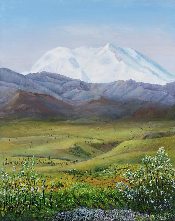 Mt. Denali Painting by Nadine Button