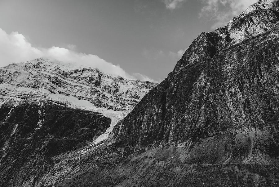 Mt Edith Cavell Black And White Photograph by Dan Sproul