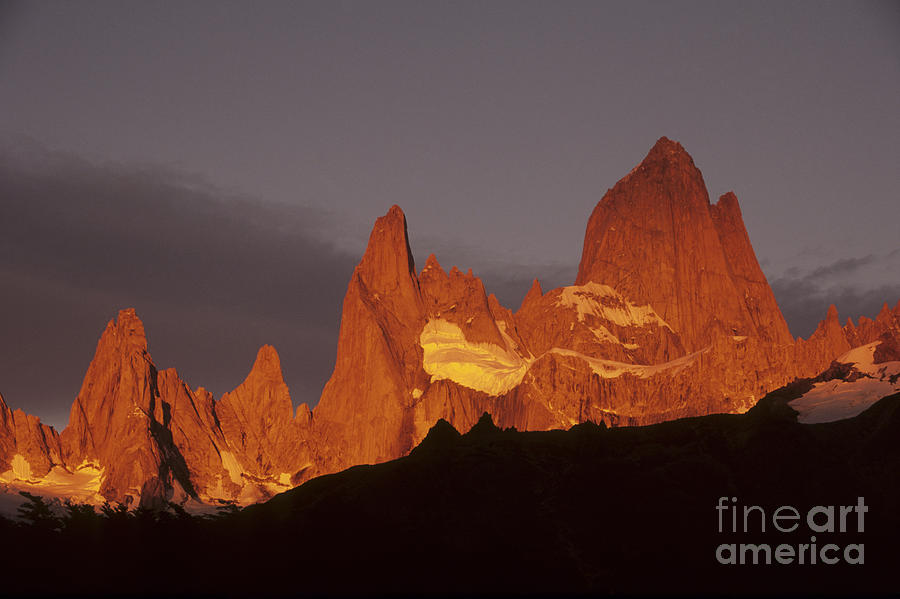 Mt Fitzroy at dawn Patagonia Photograph by James Brunker