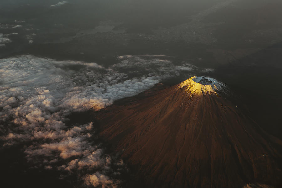 Mt Fuji Aerial Photograph Photograph by Photo by TanMan