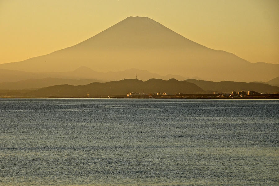 Mt. Fuji and Sagami Bay in the sunset Photograph by Taro Hama @ e-kamakura
