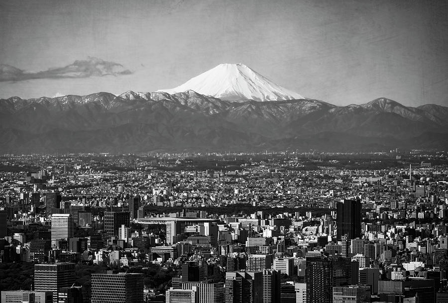 Mt Fuji Over Tokyo Japan Photograph
