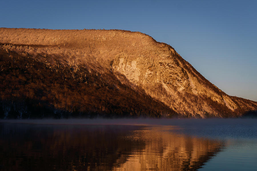 Westmore Photograph - Mt Hoar Reflection On Lake Willoughby At Sunrise - November 2021 by John Rowe