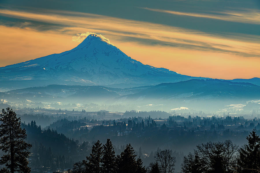 Mt. Hood and Hood River Photograph by Michael Ash
