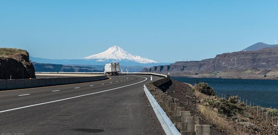 Mt Hood and I-84 Photograph by Tom Cochran