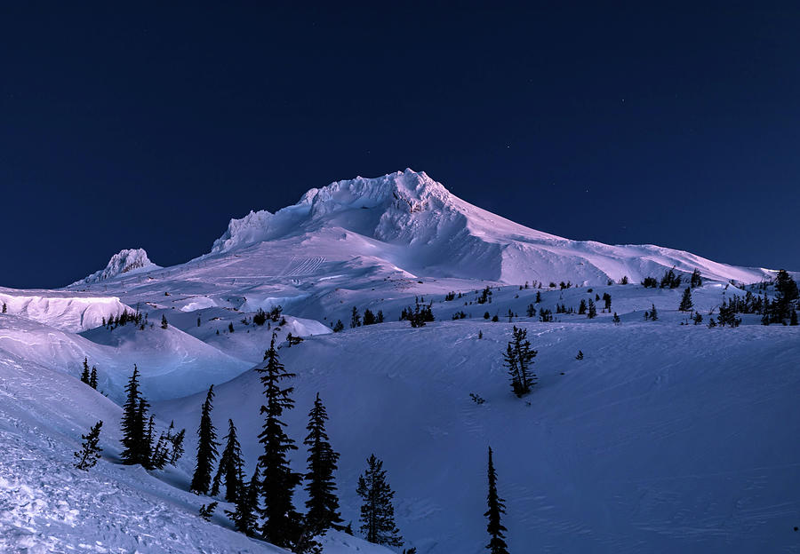 Mt Hood At Blue Hour Photograph By Laura Zahm Fine Art America