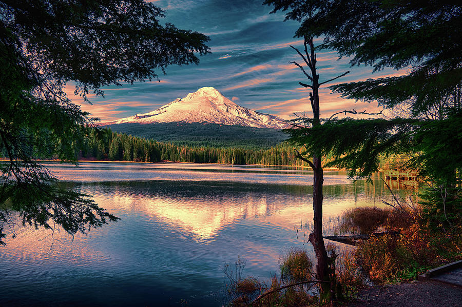 Mt. Hood at Trillium Lake Photograph by James Curzio - Fine Art America