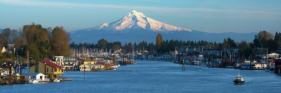 Mt. Hood From Hayden Island Bridge Photograph by Patrick Campbell