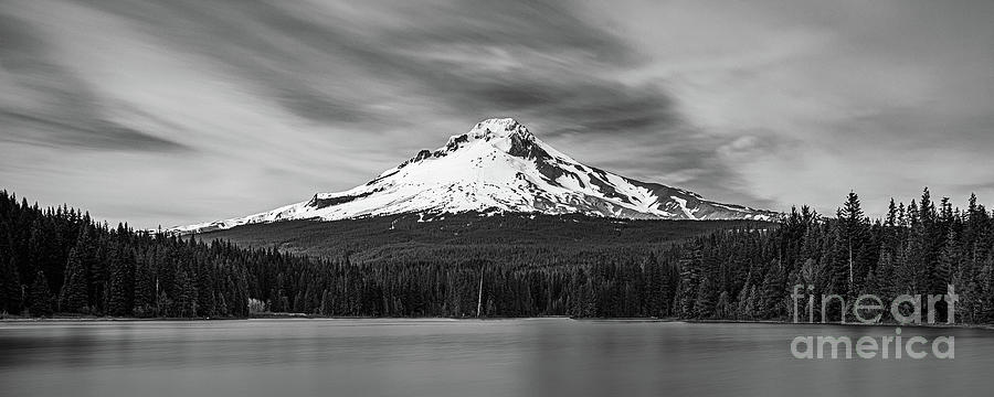 Mt Hood in Black and White Photograph by Henk Meijer Photography