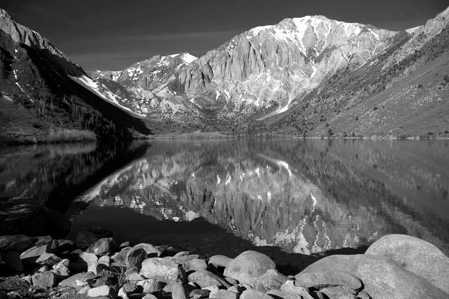 Mt. Laurel Reflection In Monochrome Photograph by Douglas Taylor