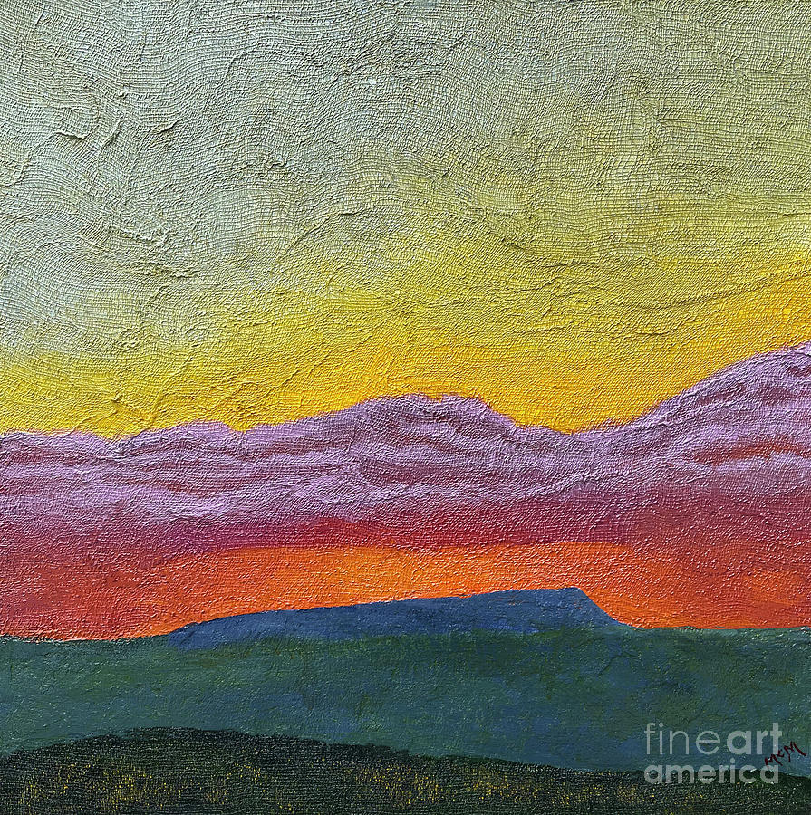 Mt Magazine Sunset Painting by Garry McMichael