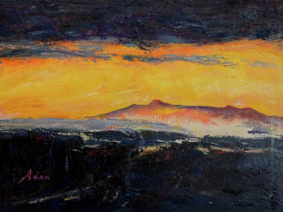 Mt Mansfield Twilight 2019 Painting by Felipe Adan Lerma