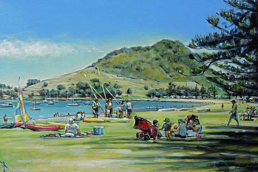 Mt Maunganui Pilot Bay 201210 2 Painting by Selena Boron