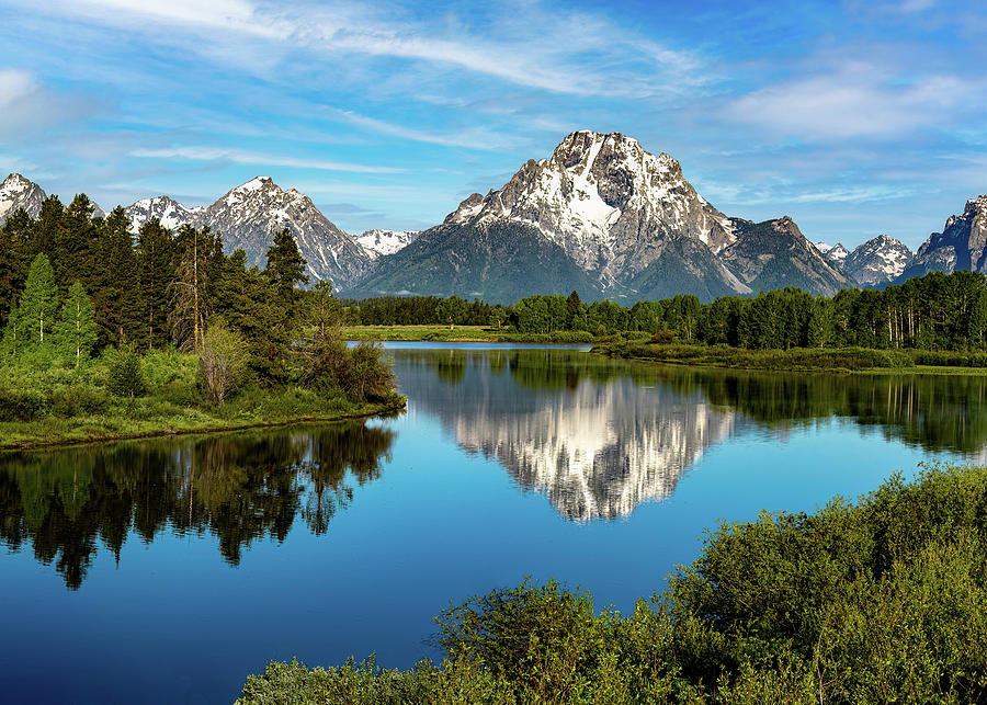 Mt Moran at Oxbow Bend of the Snake River, Grand Teton National Park ...