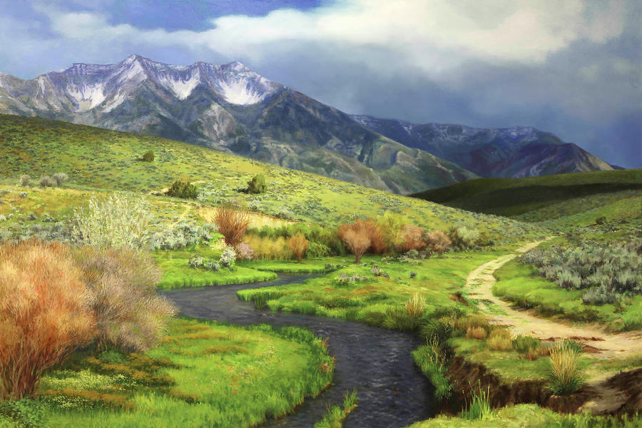 Landscape Painting - Mt. Nebo and Currant Creek by Susan N Jarvis