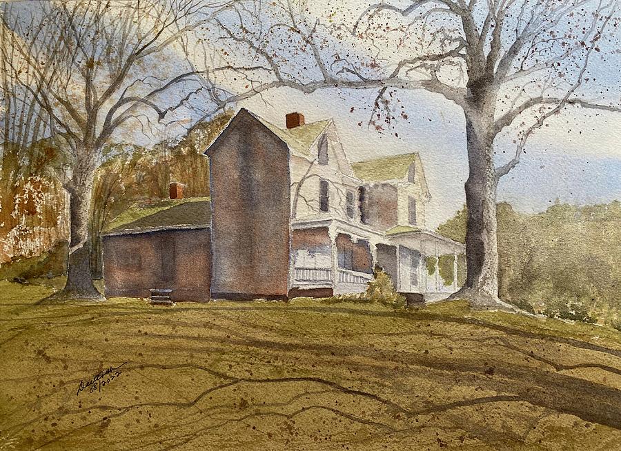 Mt. Olive Home Place, 08/2022 Painting by Joel Deutsch