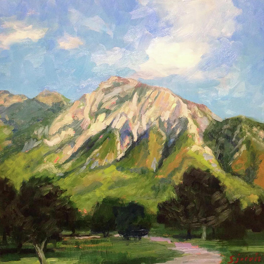 Landscape Painting - Mt. Olympus Plein Air by Susan N Jarvis