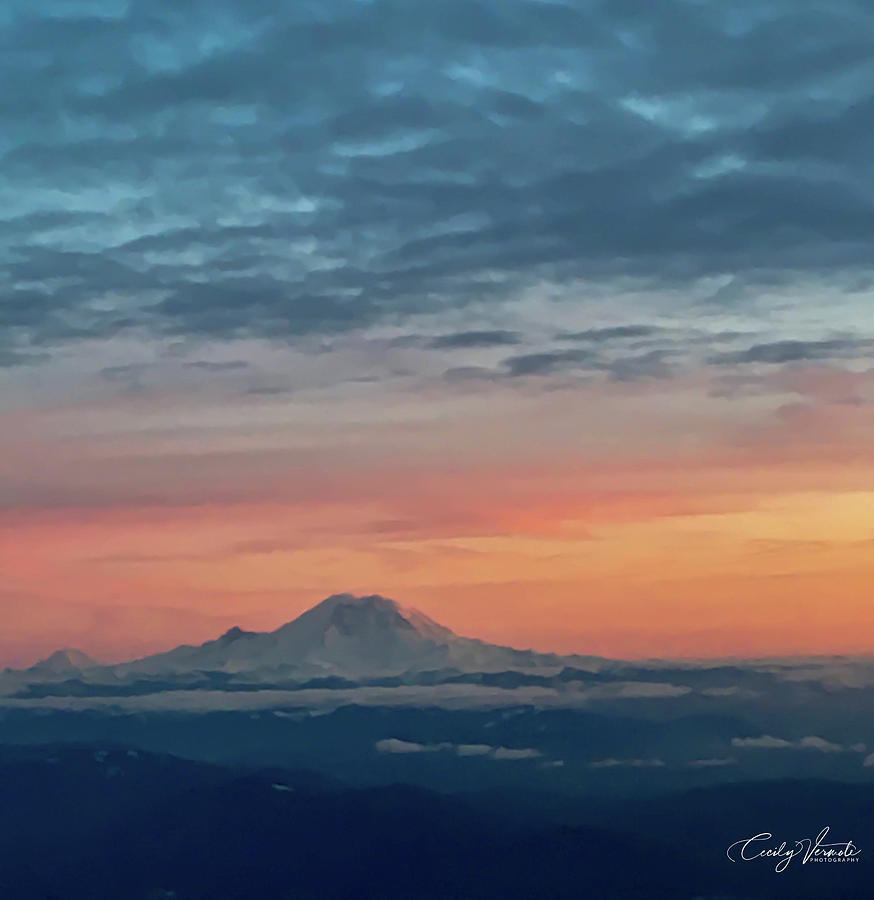Landscape Photograph - Mt. Rainier by Cecily Vermote