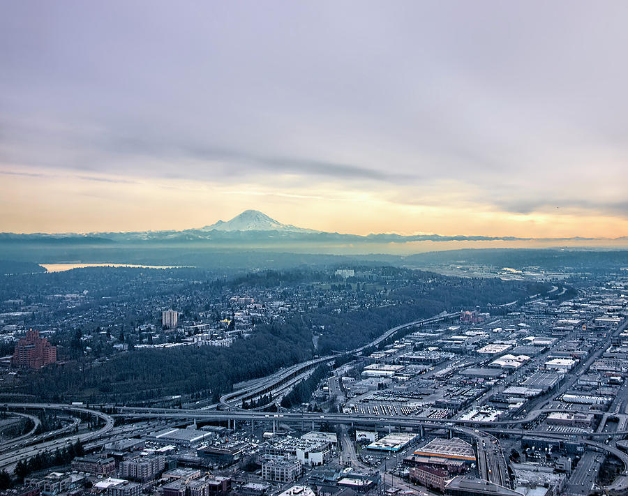 Mt. Rainier from Skyview Observatory Seattle Photograph by Cathy Anderson